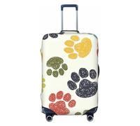 NBAGHPQ Simpatico colorato zampa di cane stampa doppia faccia protezione elastica universale valigia copertura unica protezione bagagli, Nero , M