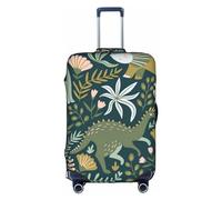 NBAGHPQ Simpatico dinosauro stampa universale elegante valigia copertura elastica lavabile antigraffio protezione bagagli, bianco, XL