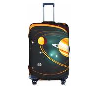 NBAGHPQ Solar System Jupiter Saturno Stampa Universale Elegante Valigia Copertura Elastica Lavabile Anti Graffio Protezione Dei Bagagli, bianco, S