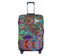 NBAGHPQ Stampa astratta universale elegante valigia copertura elastica lavabile antigraffio protezione bagagli, bianco, S