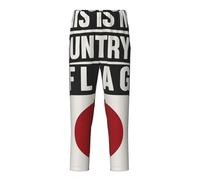 NBAGHPQ Stampa Bandiera Giapponese Abbigliamento Casual Casa Relax Morbido Pigiama Pantaloni Donna Uomo Pantaloni a Tema Feste, Nero , S