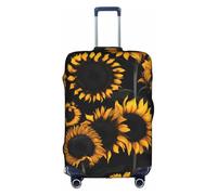 NBAGHPQ Sunflower Blooming Flowers Plants Stampa Universale Elegante Valigie Copertura Elastica Lavabile Anti Graffio Bagagli Protector, bianco, M