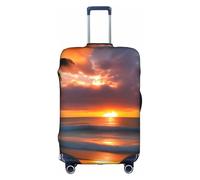 NBAGHPQ Sunset Beach Stampa Universale Elegante Valigia Copertura Elastico Lavabile Anti Graffio Protezione Dei Bagagli, bianco, S