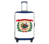 NBAGHPQ West Virginia Bandiera dello Stato Stampa Universale Elegante Copertura Elastico Lavabile Anti Graffio Bagagli Protector, bianco, S