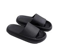 NBAKXXCO Pantofole, Ciabatte estive con suola spessa for uomo e donna, scarpe da bagno for interni ed esterni Pantofole estive(Black,42 EU)