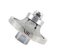 NBB Ruota con profilo diamantato fresa diamantata con copertura in ferro mola diamantata per profilatura smussi fresatura piastrelle gres porcellanato ceramica granito marmo pietra(Half-Bullnose B15)