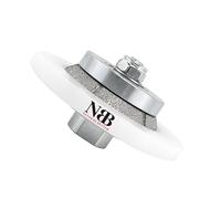 NBB Ruota con profilo diamantato fresa diamantata con guida di copertura più grande mola diamantata per profilatura smussi piastrelle gres porcellanato ceramica granito marmo pietra(Bevel E5)