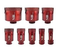 NBB Sega a tazza diamantata con M14, per foratura professionale a secco o ad umido su porcellana dura,ceramica,piastrelle,granito, marmo,per smerigliatrice angolare(20/25/32/35/40/50/60/68mm en 1set)