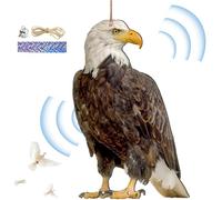Nbbwwu Campana Repellente Gufo, Gufo respinge spaventapasseri, Ciondolo Portatile per espellere Uccelli, dispositivi spaventapasseri per Uccelli appesi, Ciondolo spaventapasseri Finto Impermeabile