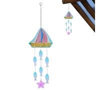 Nbbwwu Campanelli a | Campanelli a da giardino in colorato, stella marina tartaruga decorazione patio ornamenti per finestre portico interni mamma donna inaugurazione della casa