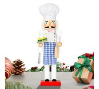 Nbbwwu Chef Nutcracker - Schiaccianoci Chef da Tavolo 35,5 Cm,Decorazioni Festive per Centrotavola Scrivania Libreria Decorazioni Natalizie per Casa