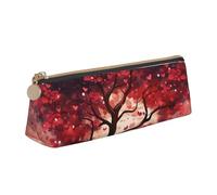 NBCCDVSH Astuccio in pelle con cerniera, elegante portapenne estetico, per donne e uomini, astuccio in pelle con ape, per lavoro, ufficio, viaggi, astuccio per cancelleria, Albero d'amore, Taglia