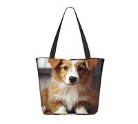 NBCCDVSH Borsa a secchiello da donna con simpatico cucciolo di cane, borsa per la spesa, estetica, riutilizzabile, borsa da spiaggia