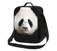 NBCCDVSH Borsa termica per il pranzo con adorabile panda e testa di orso, per donne e uomini, riutilizzabile, a prova di perdite, borsa termica per picnic, lavoro