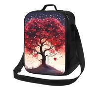 NBCCDVSH Borsa termica per il pranzo con albero dell'amore, per donne e uomini, riutilizzabile, a prova di perdite, borsa termica per picnic, lavoro
