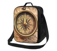 NBCCDVSH Borsa termica per il pranzo con la legge della bussola, per donne e uomini, riutilizzabile, a prova di perdite, borsa termica per picnic, lavoro