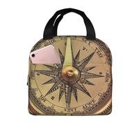 NBCCDVSH Borsa termica per il pranzo con la legge della bussola, per donne e uomini, riutilizzabile, a prova di perdite, borsa termica per picnic, lavoro