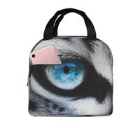 NBCCDVSH Borsa termica per il pranzo con occhio di leopardo delle nevi per donne e uomini, riutilizzabile, a prova di perdite, borsa termica per picnic, lavoro