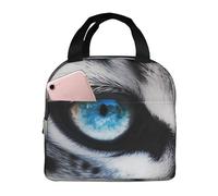 NBCCDVSH Borsa termica per il pranzo con occhio di leopardo delle nevi per donne e uomini, riutilizzabile, a prova di perdite, borsa termica per picnic, lavoro