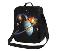 NBCCDVSH Borsa termica per il pranzo, motivo: pianeta Giove, per donne e uomini, riutilizzabile, a prova di perdite, borsa termica per picnic, lavoro