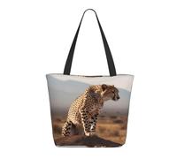 NBCCDVSH Borsa tote da donna con ghepardo africano selvatico, borsa della spesa estetica riutilizzabile borsa da spiaggia