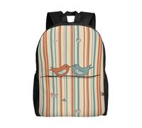 NBCCDVSH Love Birdie Stripe Zaino da viaggio per donne e uomini 15,6 pollici zaino per laptop impermeabile lavoro zaino da lavoro