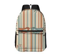 NBCCDVSH Love Birdie Stripe Zaino da viaggio per donne e uomini 15,6 pollici zaino per laptop impermeabile lavoro zaino da lavoro