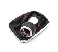 NBCNZCTSAS 12mm Misura for Volkswagen Misura for VW Golf 4 IV MK4 GTI R32 Bora Jetta 5 velocità Telaio Nero Leva del Pomello del Cambio ghetta Boot 1999-2004(Red 6 Speed)