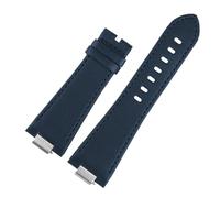 NBCNZCTSAS 1853 cinturino in pelle for estremità convessa adatto for cintura serie Tissot PRX T137.407 T137.410 cinturino da polso da uomo braccialetto 26x12mm(B blue no clasp)