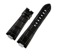 NBCNZCTSAS 1853 cinturino in pelle for estremità convessa adatto for cintura serie Tissot PRX T137.407 T137.410 cinturino da polso da uomo braccialetto 26x12mm(A black no clasp)