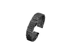 NBCNZCTSAS 18mm 19mm adatto adatto for Tissot Le Locle T41 in acciaio inox piatta in acciaio inox fibbia a farfalla a sette talloni for cinturino da sette talloni 20mm 21mm(Schwarz,19mm)
