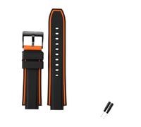 NBCNZCTSAS 20 22MM 24mm cinturino in silicone impermeabile for bocca rialzata adatto for Timex Tide Series T2N739 T2N720 T2N721 adatto for cinturino Panerai PAM111(Blackorange-black)