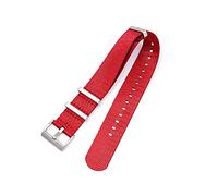 NBCNZCTSAS 20 mm 22 mm 24 mm Cintura di sede in nylon for for NATO Cinturini da orologi for orologi militari cinturini adatti a omega adatto a James Fit for Bond 007(Red,22mm)