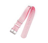 NBCNZCTSAS 20 mm 22 mm 24 mm Cintura di sede in nylon for for NATO Cinturini da orologi for orologi militari cinturini adatti a omega adatto a James Fit for Bond 007(Rosa,20mm)