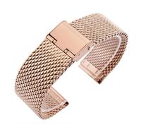 NBCNZCTSAS 22mm 18 24mm 20mm cinturino in acciaio inossidabile adatto for Samsung Galaxy Watch 6 5 4 40mm 44mm attivo 2 band adatto for Huawei GT4 Ultimate braccialetto(Rose Gold,22mm)