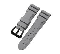 NBCNZCTSAS 22mm 24mm 26mm cinturino in gomma naturale in silicone adatto for Panerai adatto for Luminor PAM441 nero blu arancione cinturino for orologio sportivo strumenti(Gray-black,22mm)