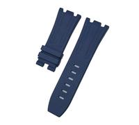 NBCNZCTSAS 28mm 30mm FKM cinturino in gomma fluorurata adatto for AP adatto for Audemars cintura adatto for Piguet adatto for ROYAL OAK OFFSHORE 15710 15703 cinturino orologio braccialetto(Blue,30MM_W