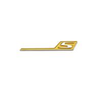 NBCNZCTSAS 3D ABS Cromato Nero Giallo Rosso Auto Baule Posteriore Distintivo Logo GT RSC Emblema Adatto for Mercedes AMG GTR GTC GTS C190 Adesivi for Auto(Silver Yellow S)