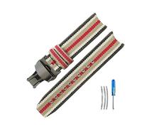 NBCNZCTSAS Accessori for cinturini in tela, cinturino for orologio in nylon for buona resistenza all'usura adatto for Burberry adatto for Omega Bu7600 7601 7602 7680 22mm(Stripes-Black-B1)