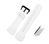 NBCNZCTSAS Accessori for orologi da uomo for cinturino in resina adatti for Casio AQ-S810 AEQ-110 MCW-200H paio sportivo impermeabile cinturino blu rosso bianco(Dumb light white)