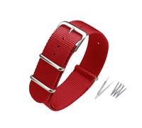NBCNZCTSAS Adattamento cinturino in nylon adatto for Casio/adatto for CITIZEN/adatto for braccialetto Seiko Accessori for orologi unisex 18mm19mm 20mm 21mm 22mm 24mm(12 red,21mm)