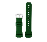 NBCNZCTSAS Adatto for Casio Fit For G-Shock GM-2100 GM-S2100 GA-2100 GM-5600/GA5600 Cinturino for orologio in resina da uomo Nero verde blu Cinturino sportivo in gomma for sudore(Green silver pin)