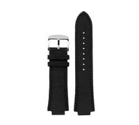 NBCNZCTSAS Adatto for cinturino for orologio Casio Edifice EFB-680 ECB-10PB/DP/YD/HR GST-B400 26x14mm 26x12mm cinturino in pelle di nylon da uomo convesso(Black pin,26.12mm)
