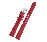 NBCNZCTSAS Adatto for cinturino orologio in pelle for strass Swarovski 5158517/5158972 cinturino orologio da donna a sgancio rapido 12 14mm 16mm 18mm braccialetto(Red-silver,16mm)
