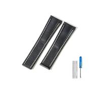 NBCNZCTSAS Adatto for i piloti della serie Breitling, adatto for i Vendicatori italiani, adatto for l'Air Timing, adatto for la cultura oceanica, adatto for cinturino in pelle 22/24 mm(Black(PW)-No bu