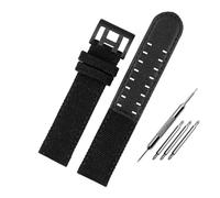 NBCNZCTSAS Bracciale adatto for Hamilton Khaki Fit For Field H760250 H77616533 H70605963 H68201993 Cinturino for orologio in pelle Nylon cinturino for uomo 20 22mm(Black-black clasp,22mm)