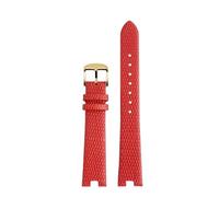 NBCNZCTSAS Bracciale da 12MM 14MM adatto for cinturino for orologio Gucci adatto for GC donna YA141.4 YA141505 cinturino in pelle for tacca di montaggio(Red-gold,12mm)