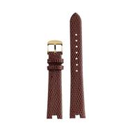 NBCNZCTSAS Bracciale da 12MM 14MM adatto for cinturino for orologio Gucci adatto for GC donna YA141.4 YA141505 cinturino in pelle for tacca di montaggio(Brown-gold,14mm)