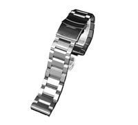 NBCNZCTSAS Bracciale da 24mm adatto for Casio Fit For G-SHOCK PRG-600YB/PRG-650/PRW-6600 GA2000 cinturino in acciaio inossidabile fibbia pieghevole in metallo cinturino for orologio da polso(B silver)