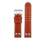 NBCNZCTSAS Bracciale for cinturino in pelle da 22 mm adatto for Hamilton Khaki Aviation H77616533 H760250 adatto for cinturino for orologio da uomo della collezione Classic Field(R-brown-silver,20mm)